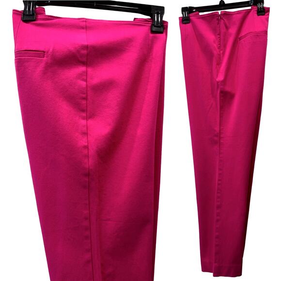A New Day Hot Pink Peg Leg Ankle Pants Slim Fit Stretch Cigarette Pant | 16 - Picture 4 of 9